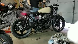 CX500 2 into 1 no muffler scrambler build [upl. by Baler]