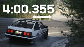 400355  Happogahara Downhill with the AE86 Tuned  Assetto Corsa [upl. by Akihsat459]