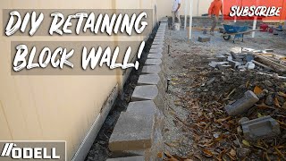 Full Backyard Remodel AZ Info  How to Build a Stackable Block Wall  Part 2 [upl. by Eihpos362]