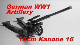 WW1 Lego German Artillery Tutorial [upl. by Nesbitt]