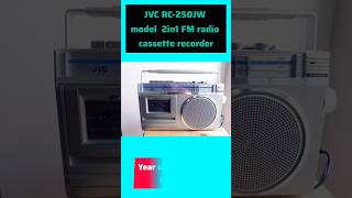 JVC RC 250JW model 2in1 FM radio cassette recorder 1980s in Japan viral YouTubeoldradio [upl. by Tamara]