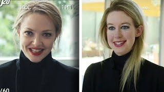 Amanda Seyfreid’s Impression of Elizabeth Holmes Is Spot On [upl. by Airan]