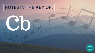 Notes in the Key of Cb C Flat Major [upl. by Pyle]