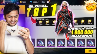 Garena Gifting Me 1M Diamonds First Time 🤯  Global Top 1  Free Fire [upl. by Sidell]