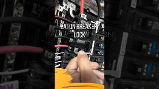 Eaton Breaker Lock howto electricista electrician diy shorts [upl. by Pappano804]