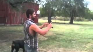 Shooting Sawed Off 12GA Shotgun One Handed [upl. by Burman]