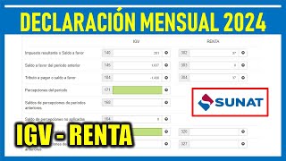 Declaración mensual SUNAT 2024 Régimen Especial ¿Cómo declarar mi impuesto mensual [upl. by Theone]