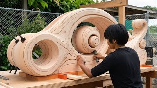 Breaking Design Rules Stunning Coffee Table with NeverSeenBefore Curved Legs by a Woodworker [upl. by Llimaj]