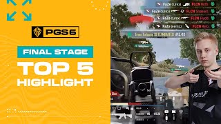 PGS 6 Final Stage TOP 5 Highlights l PUBG Esports [upl. by Akcebar]