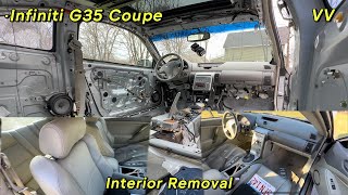 Infiniti G35 Interior Removal Seats Headliner Door Cards All Panels ETC… [upl. by Harrat8]