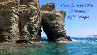 Crete Psaromoura Beach Agia Pelagia Агиа Пелагея Крит [upl. by Britteny]