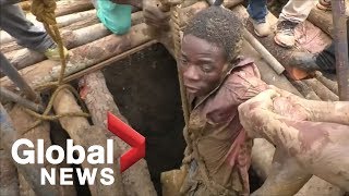 8 found alive after flooding of Zimbabwe mine [upl. by Tigges]