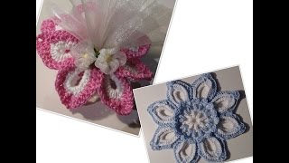 BOMBONIERA FIORE ALLUNCINETTO TUTORIAL  CROCHET [upl. by Enirual]