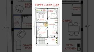 modern House plan design autocad dreamhousemaker homedesign reels [upl. by Akinahs]