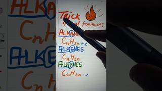 Trick 📌AlkaneAlkeneAlkyne hydrocarbons alkanes alkenes alkynes ashortaday chemistrytricks [upl. by Granese]