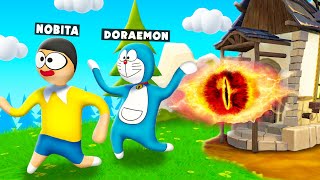 DORAEMON and NOBITA Fighting EYEDEMON in HFF [upl. by Idnahc]