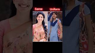 South Indian actress saree Vs school dress images shorts viral southindianactress [upl. by Einahpad971]