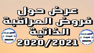 عرض حول فروض المراقبة الذاتية 2021  التعليم عن بعد  المراسلة [upl. by Ludwig]