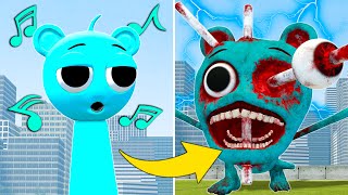 EVOLUTION OF NEW HORROR SKY BLUE SPRUNKI in Garrys Mod [upl. by Nylidnarb]