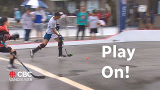 Ball hockey players from across BC hit the streets of Surrey [upl. by Clemmy]