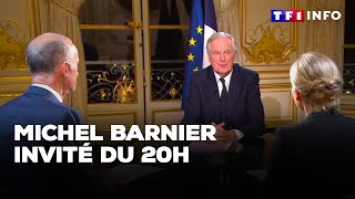 Michel Barnier invité du 20H à la veille d’une motion de censure ｜TF1 INFO [upl. by Donnenfeld]