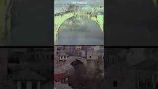 Marking 28th anniversary of Mostar Bridge’s destruction [upl. by Hgielrebmik]