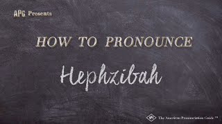 How to Pronounce Hephzibah Real Life Examples [upl. by Alta566]