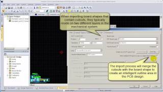 CADSTAR Importing board outlines using DXF [upl. by Aerdnod]