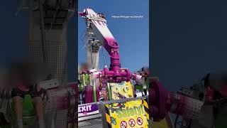 Mother Films Frightening Moment Her Kids Were Stuck Upside Down on Carnival Ride [upl. by Llerol]