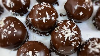 Quick and Delicious Coconut Chocolate Treats  Only 3 ingredients [upl. by Ransome]