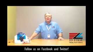 Loading Ribbon into an Evolis Pebble 4 card printer  Denver ID Card Printers [upl. by Osrock601]