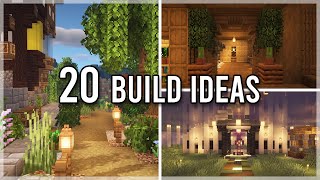 20 MORE Minecraft Build Ideas For When Youre Bored [upl. by Eisdnil]