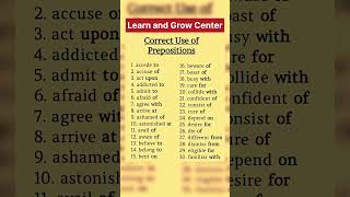 Correct Use of Prepositions  English Grammar [upl. by Leiria]