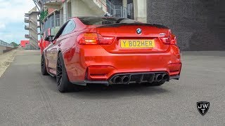 BMW M4 F82 Coupe With Akrapovic Exhaust System REVS Accelerations amp More SOUNDS [upl. by Odilia73]