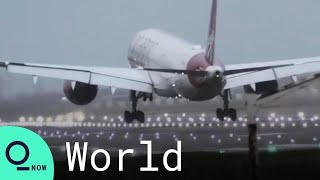 Storm Eunice Scary Landings at Heathrow Airport as Winds Batter UK [upl. by Haines]