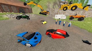 Campers Dig up Hidden Racecars  Farming Simulator 22 [upl. by Jecho619]