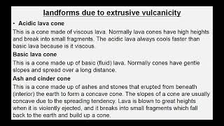 Vulcanicity  Intrusive amp Extrusive Features Resulted From Vulcanicity [upl. by Thompson]