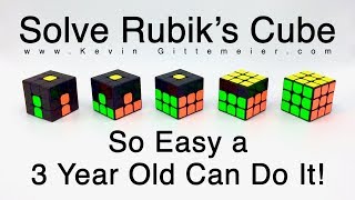 How To Solve Rubiks Cube So Easy A 3 Year Old Can Do It Full Tutorial [upl. by Gruver]