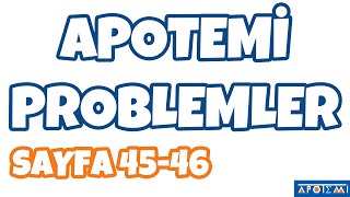 Apotemi Problemler Sayfa 4546 Çözümleri  APOTEMİ YAYINLARII [upl. by Cocke]