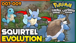 Pokemon Fire Red amp Leaf Green  How To Evolve Squirtle into Wartortle and Blastoise  Kanto Pokedex [upl. by Janeva]