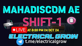 II MAHADISCOM AE II shift 1 paper 24 oct 2024 [upl. by Acinoryt]