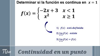 Continuidad en un punto ejemplo 1 [upl. by Sanborn]