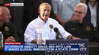 DOJ pressed to intervene after SB 4 signed into law by Gov Abbott [upl. by Hulda]