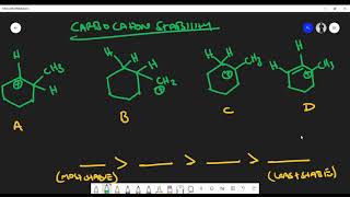 Carbocation Stability Rank these carbocations [upl. by Bilat]