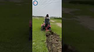 Efficient Crawler Mini Tractor Mounted Double Furrow Plow for Sale [upl. by Atinuhs167]