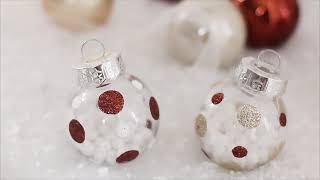 Christmas Tree Hanging Ornament Transparent Pet Latex Powder Ball Xmas Balls Baubles [upl. by Dodie758]