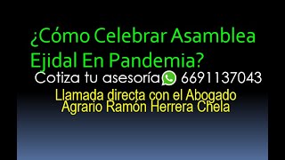 ¿Cómo Celebrar Asamblea Ejidal En Pandemia [upl. by Roze]