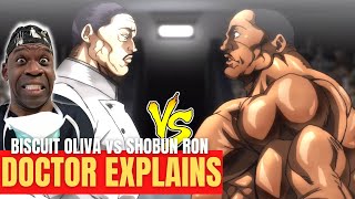 Orthopedic Surgeon Reacts To BAKI THE GRAPPLER Biscuit Oliva vs Shobun Ron [upl. by Anawait684]