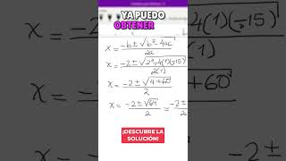 LA RESOLVENTE para encontrar las RAICES de una ECUACION de 2do grado [upl. by Crescin]