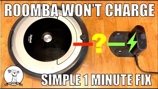 EASY FIX Roomba Wont Charge  iRobot Roomba  Robot Vacuum Cleaner  Roomba Not Charging [upl. by Kciredohr412]